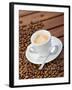 Cup of Espresso and Coffee Beans-Chris Schäfer-Framed Photographic Print