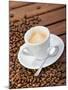 Cup of Espresso and Coffee Beans-Chris Schäfer-Mounted Photographic Print