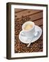 Cup of Espresso and Coffee Beans-Chris Schäfer-Framed Photographic Print