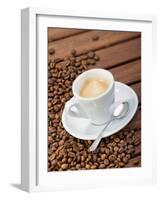 Cup of Espresso and Coffee Beans-Chris Schäfer-Framed Photographic Print