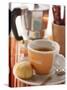 Cup of Espresso in Front of Espresso Machine-null-Stretched Canvas