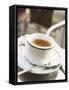 Cup of Espresso on Table in Cafe-null-Framed Stretched Canvas