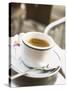 Cup of Espresso on Table in Cafe-null-Stretched Canvas