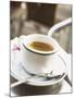 Cup of Espresso on Table in Cafe-null-Mounted Photographic Print