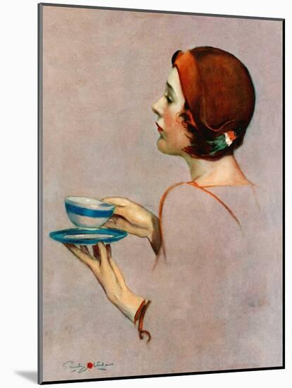 "Cup of Java,"April 30, 1932-Penrhyn Stanlaws-Mounted Giclee Print