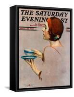 "Cup of Java," Saturday Evening Post Cover, April 30, 1932-Penrhyn Stanlaws-Framed Stretched Canvas