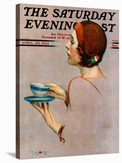 "Cup of Java," Saturday Evening Post Cover, April 30, 1932-Penrhyn Stanlaws-Stretched Canvas