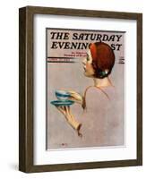 "Cup of Java," Saturday Evening Post Cover, April 30, 1932-Penrhyn Stanlaws-Framed Giclee Print