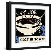 Cup'pa Joe Best in Town-null-Framed Art Print