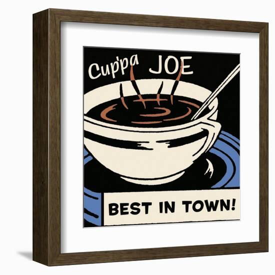 Cup'pa Joe Best in Town-null-Framed Art Print