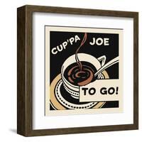 Cup'pa Joe to Go-Retro Series-Framed Art Print