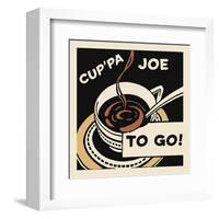 Cup'pa Joe to Go-Retro Series-Framed Art Print