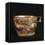 Cup with Domestic Bulls-null-Framed Stretched Canvas