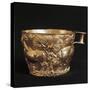 Cup with Domestic Bulls-null-Stretched Canvas