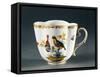 Cup with Figures of Birds, Porcelain, Dresden Manufacture, Saxony, Germany-null-Framed Stretched Canvas