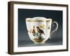 Cup with Figures of Birds, Porcelain, Dresden Manufacture, Saxony, Germany-null-Framed Giclee Print