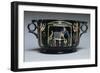 Cup with Inlaid Semi-Precious Stones and Gold on Obsidian with Scene of Egyptian Cult-null-Framed Giclee Print