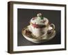 Cup with Lid and Saucer with Floral Decorations, 1840-1850-null-Framed Giclee Print