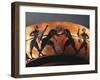 Cup with Scene of Gymnasium with Two Referees and Two Wrestlers-null-Framed Giclee Print