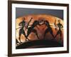 Cup with Scene of Gymnasium with Two Referees and Two Wrestlers-null-Framed Giclee Print