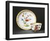 Cup Without Handle and Saucer with Blue Chinoiserie Decorations, 1725-null-Framed Giclee Print