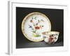 Cup Without Handle and Saucer with Blue Chinoiserie Decorations, 1725-null-Framed Giclee Print