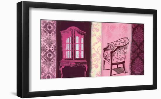 Cupboard & Brocade-Anna Flores-Framed Art Print