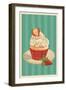 Cupcake and Strawberry-Lantern Press-Framed Art Print