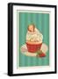 Cupcake and Strawberry-Lantern Press-Framed Art Print