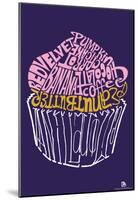 Cupcake Flavors Text Poster-null-Mounted Poster