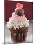 Cupcake for Valentine's Day-null-Mounted Photographic Print