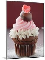 Cupcake for Valentine's Day-null-Mounted Photographic Print