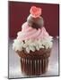 Cupcake for Valentine's Day-null-Mounted Photographic Print