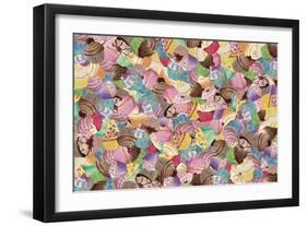 Cupcake Mania-Fiona Stokes-Gilbert-Framed Giclee Print