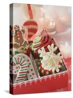 Cupcakes and Christmas Biscuits to Give as a Gift-null-Stretched Canvas