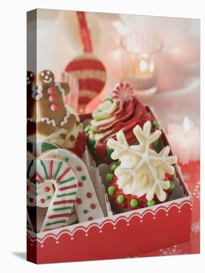 Cupcakes and Christmas Biscuits to Give as a Gift-null-Stretched Canvas