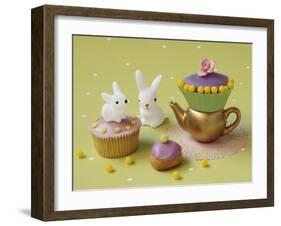 Cupcakes and Rabbits-Louis Gaillard-Framed Art Print