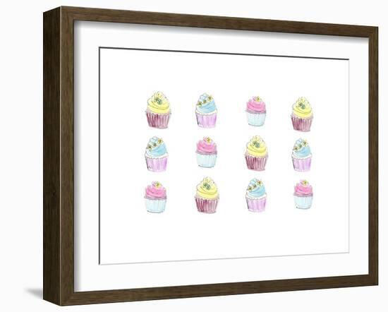 Cupcakes Dozen-Jennifer Zsolt-Framed Giclee Print