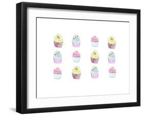 Cupcakes Dozen-Jennifer Zsolt-Framed Giclee Print