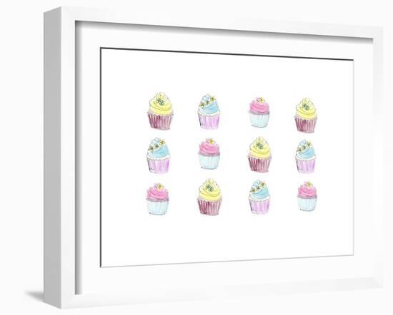 Cupcakes Dozen-Jennifer Zsolt-Framed Giclee Print