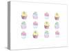 Cupcakes Dozen-Jennifer Zsolt-Stretched Canvas