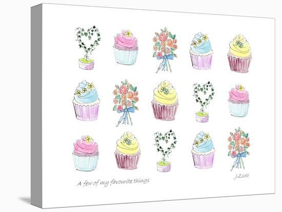 Cupcakes Flowers-Jennifer Zsolt-Stretched Canvas