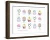 Cupcakes Flowers-Jennifer Zsolt-Framed Giclee Print