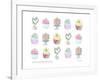 Cupcakes Flowers-Jennifer Zsolt-Framed Giclee Print