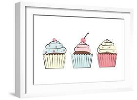 Cupcakes III-Martina Pavlova-Framed Art Print