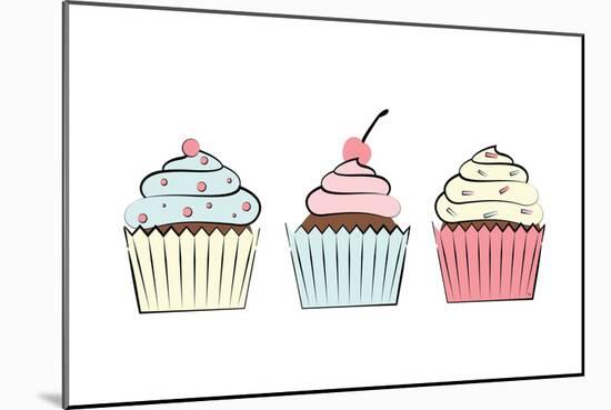 Cupcakes III-Martina Pavlova-Mounted Art Print