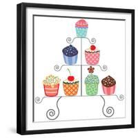 Cupcakes On A Stand-dmstudio-Framed Premium Giclee Print