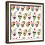 Cupcakes Pattern-TashaNatasha-Framed Premium Giclee Print