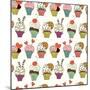 Cupcakes Pattern-TashaNatasha-Mounted Premium Giclee Print