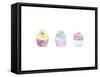 Cupcakes Three-Jennifer Zsolt-Framed Stretched Canvas